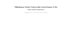 Desktop Screenshot of msugensan.edu.ph